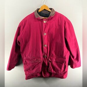 Marlboro Country Store Red Polyester And Cotton Medium Multi Layered Jacket